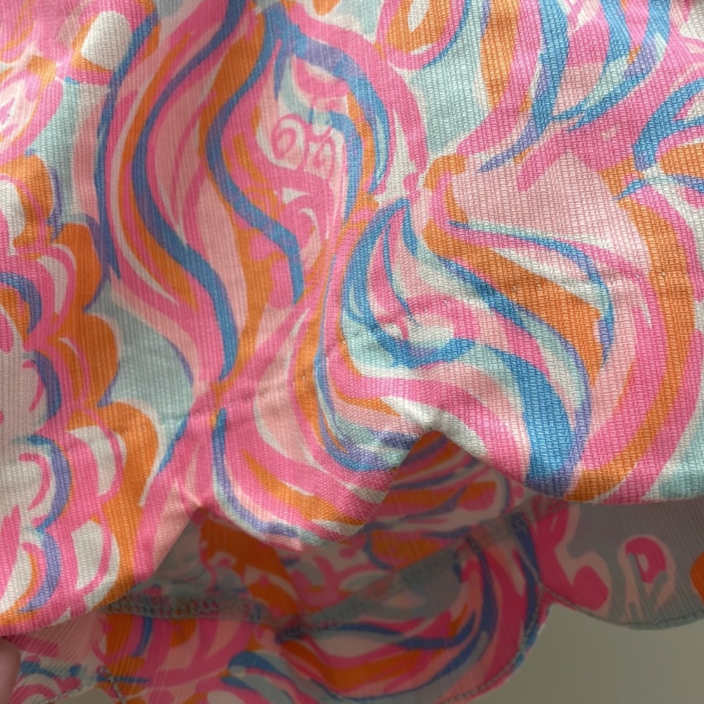 Lilly Pulitzer Buttercup Shorts Too Much Bubbly Pink & Blue Scalloped Size 10 - Picture 3 of 9